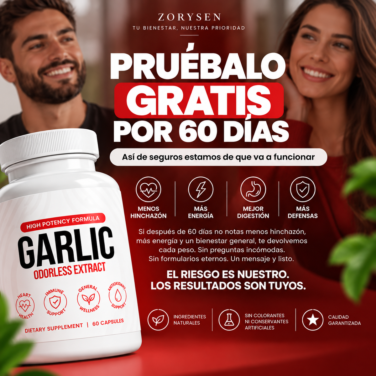 Odorless Garlic – Apoyo al Corazón, Circulación y Sistema Inmune