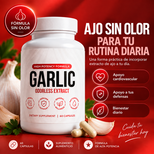 Odorless Garlic – Apoyo al Corazón, Circulación y Sistema Inmune